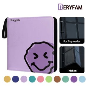 Blueberry Toploader Album Leather Brown Card Binder Pokemon Binder Card Album Tcg Binder Photocard Album