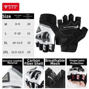 Motowolf | Summer Breathable Half-Finger Motorcycle Riding Gloves