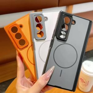 Magnetic Full Hinge Phone Case For Samsung Galaxy Z Fold8 Ultra Fold7 Fold6 Fold5 TriFold Shockproof Wireless Charging Cover