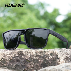 KDEAM Brand New Mens Polarized Sunglasses One Piece Big Shape XL Size Sun Glasses Sports With Zipper Case