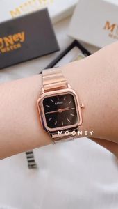 Jam Tangan Wanita Analog Fashion Korea Square Belt & Rantai Perempuan Naidu