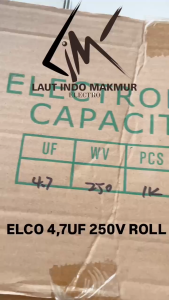 5 BUAH ELCO 4.7UF 250V ROLL KAPASITOR 47UF 250 VOLT ROLL ORIGINAL CAPACITOR 4.7 UF 250 V ELKO KAPASITOR ups