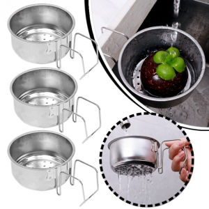 Multipurpose Kitchen Sink Drain Baskets Durable Stainless Steel Hanging Basket Portable Home Vegetable Fruit Filter