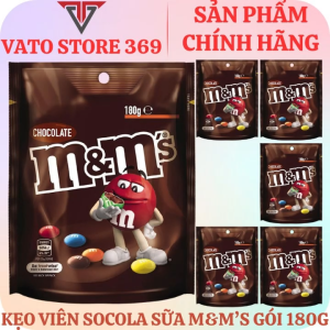 Kẹo socola sữa M&M milk chocolate nâu gói 180g