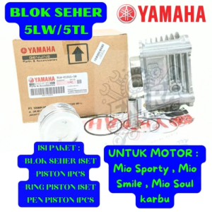 BLOK SEHER KODE-5TL/5LW CYLINDER BLOK YAMAHA MIOSPORTY/SMILE/SOUL ORIGINAL ASLI YAMAHA KUALITAS BAIK