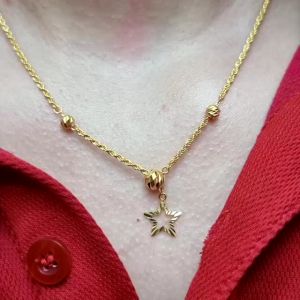 JIN JING RANTAI LEHER CHOKER EMAS 916 3.08g/3.21g/3.67g