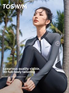 toswim | Sleeved Slimming Sun Protection Split Swimming Suit