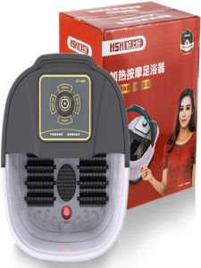 Portable Massage Foot Bath Tub Home Health Care Equipment Constant Temperature Adjustment Steam Heating with Medicine Box