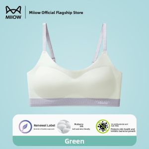 Miiow | Breathable Sports Shockproof Girls Bra Underwear Simple Style Nylon Material Fixed Strap One-Piece Design For Teenage Girls