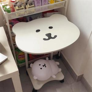 Portable Panda Table Creative Small Tea Table Living Room Sofa Corner Table Simple Bedside Table with Wheels Modern Minimalist