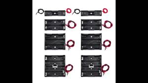 4PCS 1.5V AA Battery Holder Case Box 1AA 2 AA 3AA 4AA Battery Holder with Wire Leads DIY Battery Storage Boxes
