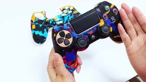 Silicone Cover Camo Protective Skin Case For Sony PS4 DS4 Pro Slim Controller Thumb Grips Joystick Caps