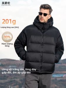 Enjeolon | White Duck Down Filled Hooded Mens Winter Jacket