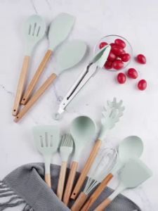 12 pcs Two Size Multiple Color Silicone Cooking Tools set Cutleries Set sudip Kitchen Cookware Set Silicone Utensils Cooking Sets 12件套硅胶烹饪工具套装