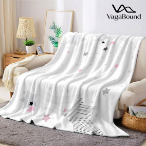 BILIBILI | white spiral stars Flannel Blanket Warm Soft Halloween Christmas Decorative Couch Warm Cozy All-Season Gift