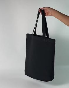 Custom Print Black Tote Bag with Zipper    Recycle Tote Bag with Zipper    Custom Printing Canvas Cotton size 393410m