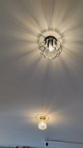 YHLAMP Crystal Chandelier Ceiling Modern Round Square Decorative Ceiling Lamp Led Ceiling Light【Free Bulb】