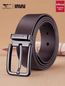 SEPTWOLVES | Business Real Leather Pin Buckle Belt