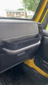 Hộp Đựng Đồ Tay Vịn ABS Màu Đen Cho Xe Jeep Wrangler TJ 1997-2006 Vị Trí Ghế Phụ Có Phụ Kiện Nội Thất Tự Dính