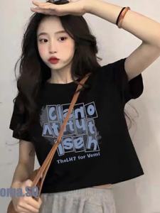 SUSHOUWANGE | Áo Thun Tay Ngắn Cotton