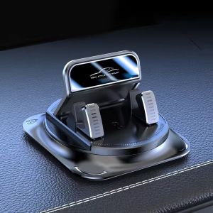 Universal Car Phone Mount Anti-Slip Silicone Dashboard Holder 360-Degree Free Rotation Head-Up Navigation Stand for Mobile Phone