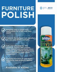 Bridge Premium Multi-Surface Furniture Polish Spray 450mL