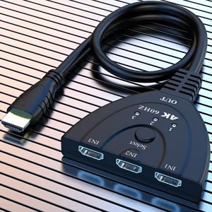 MS/HDMI 3X1 3 Port IN 1/3in1 OUT Pigtail HDMI Switch HDCP 1080P HD Hub V1.4B HDMI Switcher Splitter Adapter