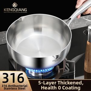 Electromagnetic Stove Compatible 316 Stainless Steel Food Grade Small Cooking Pot