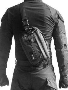 Functional Tactical EDC Light and Portable Trendy Shoulder Crossbody Mens Chest Bag Multi-Functional Waist Bag Water-Repellent Lure Bag