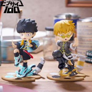 Bandai | New Mob Psycho 100 Anime Figures Gk Reigen Arataka Q Version Kawaii Standing Palm Series Model Doll Desktop Ornament Collect Toy