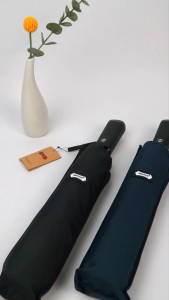 Automatic Folding Umbrella Layer Windproof New Umbrella Rain Flat Automatic Umbrella 135cm Large Rain Sun Umbrella Strong Fiberglass Ribs And Aluminum Shaft High Quality Pongee Cloth Big Folding Umbrella