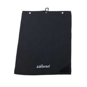 40x60cm Portable Microfiber Golf Towel with Brush – Waffle Pattern Fast Drying & Durable Cleaning Tool for Golf Accessories