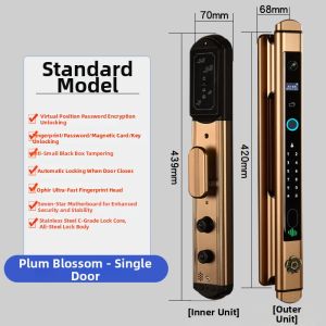 AODENG | Weatherproof Smart Door Lock with Face Recognition and Fingerprint Sensor