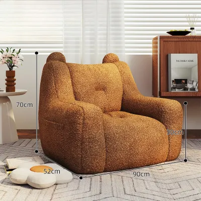 Childrens Sofa Baby Small Couch Infant Cute Cartoon Reading Seat Boy Lazy Bean Bag Sofa Chair Modern Simple Style Fabric