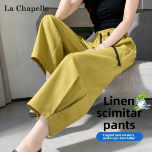 La Chapelle | High Waist Loose Linen and Tencel Harem Pants