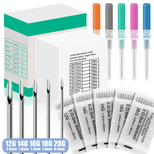 100/50/5PCS Disposable Piercing Needles Sterilized Body Surgical Steel Piercing Needles For Ear Nose Navel Nipple Piercing Tools
