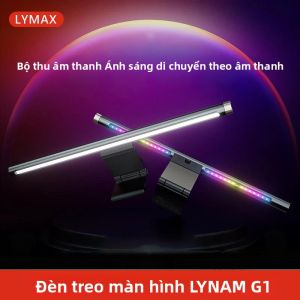 LYMAX Màn Hình LED Thanh Ánh Sáng RGB Điều Chỉnh Độ Sáng Vô Cấp Với Âm Thanh Thu Cho Máy Tính Học Đọc Trò Chơi Làm Việc Màn Hình Treo Đèn