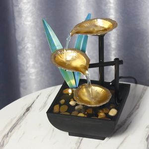 Tabletop Fountain Ornaments humidifier Home Gardening Decoration Rockery Water Fountain Crafts Gifts Desktop Decoration Creative Decorations Christmas gifts