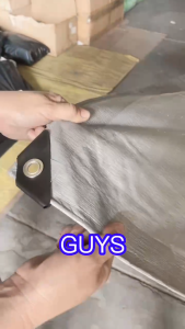 Anti-aging Tarpaulin Heavy-Duty Double-Sided Silver Waterproof Tarp Sun and Rain Protection
