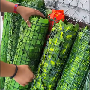 Daun Rambat Sintetis/1M*3M/Plastik Dinding Rumput Buatan/Daun Pagar Roll Artificial Hias/Tanaman Hias Sintetis/Daun Hias/Daun palsu/Rumput Hias/Tanaman Hiasan Daun/Daun Rambat Dinding