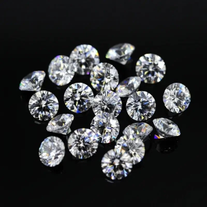 Bộ 50 6mm Trắng Tròn Đá Cubic Zirconia Cắt Rực Rỡ Đá Quý Tổng Hợp Hạt Cho DIY Làm Đồ Trang Sức