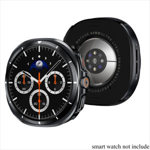 Rugged Case Compatible with Samsung Galaxy Watch 8 40mm 44mm with Back Cover Metal Bumper Ultra Thin Shockproof Protective Cover