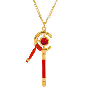 Bandai | New Anime Necklace Frieren Magic Wand Decoration Cosplay Props Cute Pendant Hanging Ornament Role Play Neck Chain Gifts