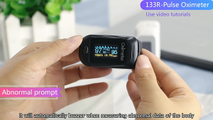 CEFDA Finger Pulse Oximeter Omron Blood Oxygen Finger Clip Oximeter Saturation Monitor Pi Respiratory Rate Heart Rate Meter(Black and white random)