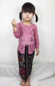 Atasan Kebaya Bali Anak Lengan Panjang Kostum Tradisional Karnaval