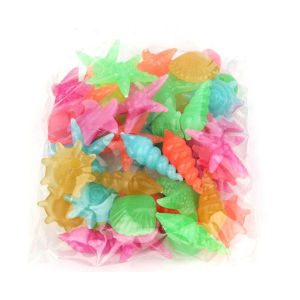 C.N. Colorful Luminous Stones Starfish Conch Shaped For Aquarium Walkways Garden Decorative 2-3cm