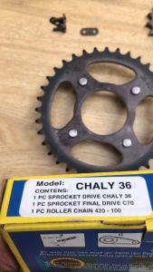 NHÔNG SÊN DĨA(NHÔNG XÍCH ĐĨA) HONDA CHALY 5070CC VÀ CÚP 67 GẮN ZIN THEO XE KHÔNG CHẾ CHÁO