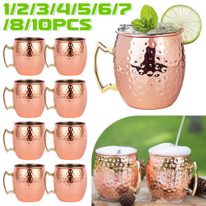Moscow Mule Mug Durable Coppering Beer Mugs Coffee Mug Milk Cup Stainless Steel Bar Cup Drinkware for Food Grade Champagne Party