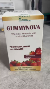 GUMMYNOVA Vitamins & Minerals with Inositol 30 Strawberry Flavor Gummies Dietary Supplement FDA Approved BNDPHARMA
