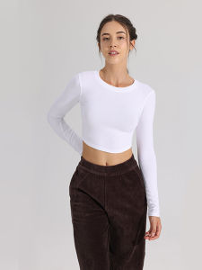 เสื้อยืดยูนิฟอร์มโยคะแขนยาวทรงสลิมฟิตสำหรับผู้หญิง ทรงเข้ารูป ระบายอากาศได้ดี แห้งเร็ว ดูดซับเหงื่อ ฤดูร้อน 2024 Heartdance